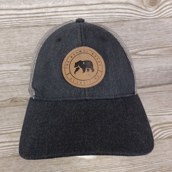 THE NORMAL BRAND ST LOUIS MO BEAR LOGO GREY VENTED SNAPBACK BASEBALL HAT CAP - Picture 1 of 11